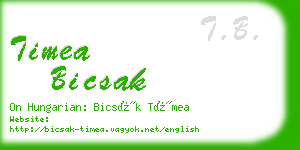 timea bicsak business card